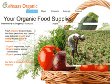 Tablet Screenshot of ehsaasorganic.com